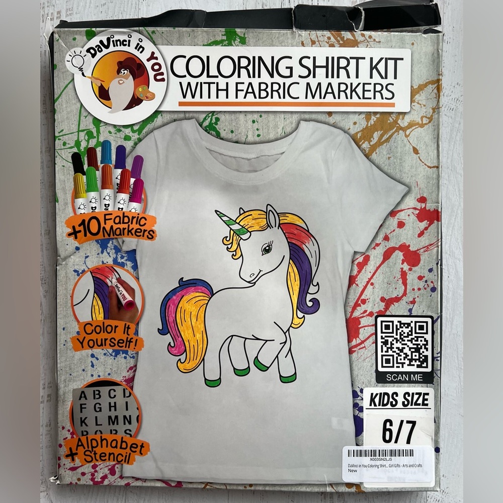 DaVinci White Short Sleeve Tee with DIY Design